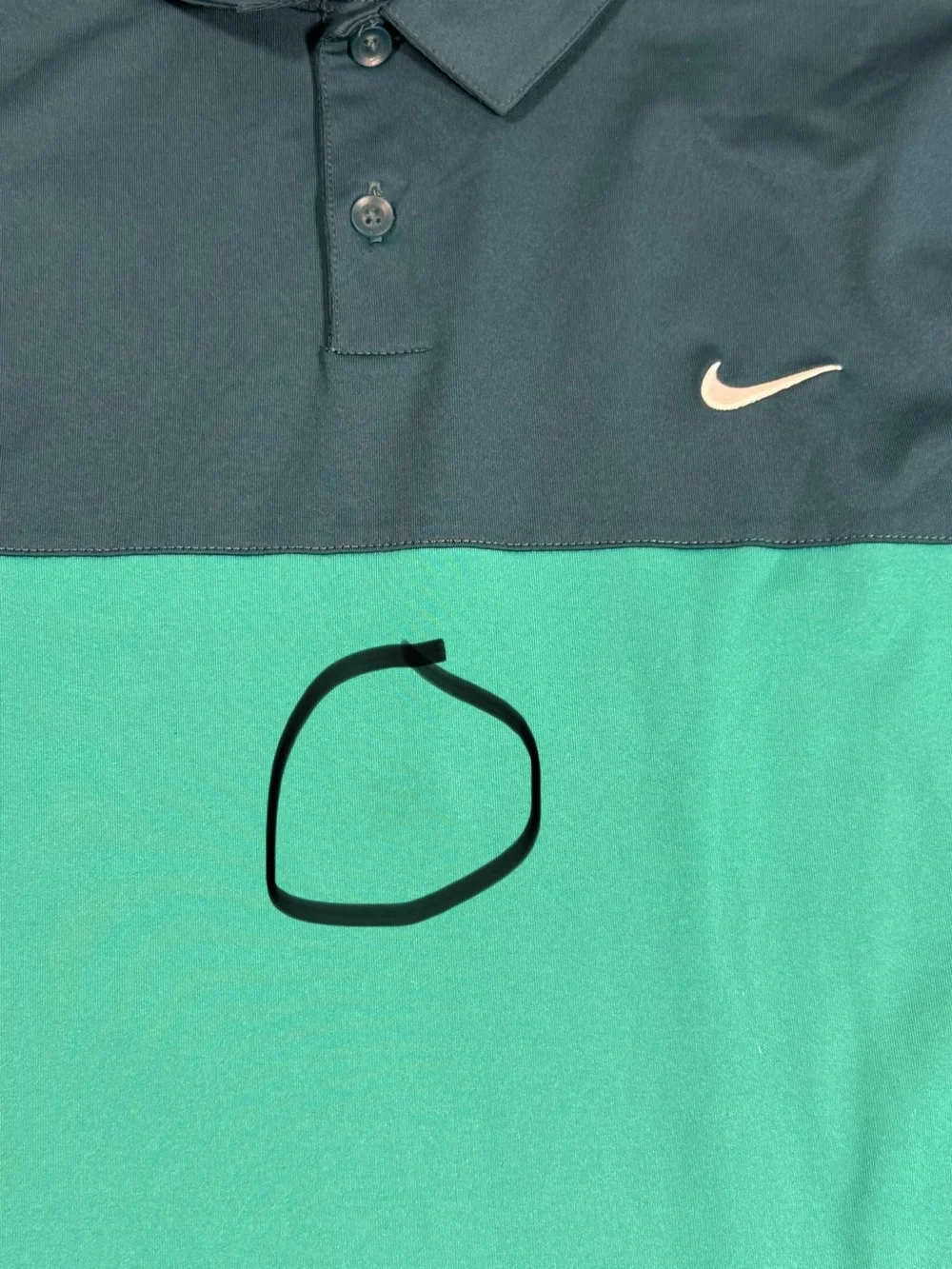 Nike Golf Dri-FIT Polo Shirt Mens XL Blue Teal Colorblock Performance Golf NEW
